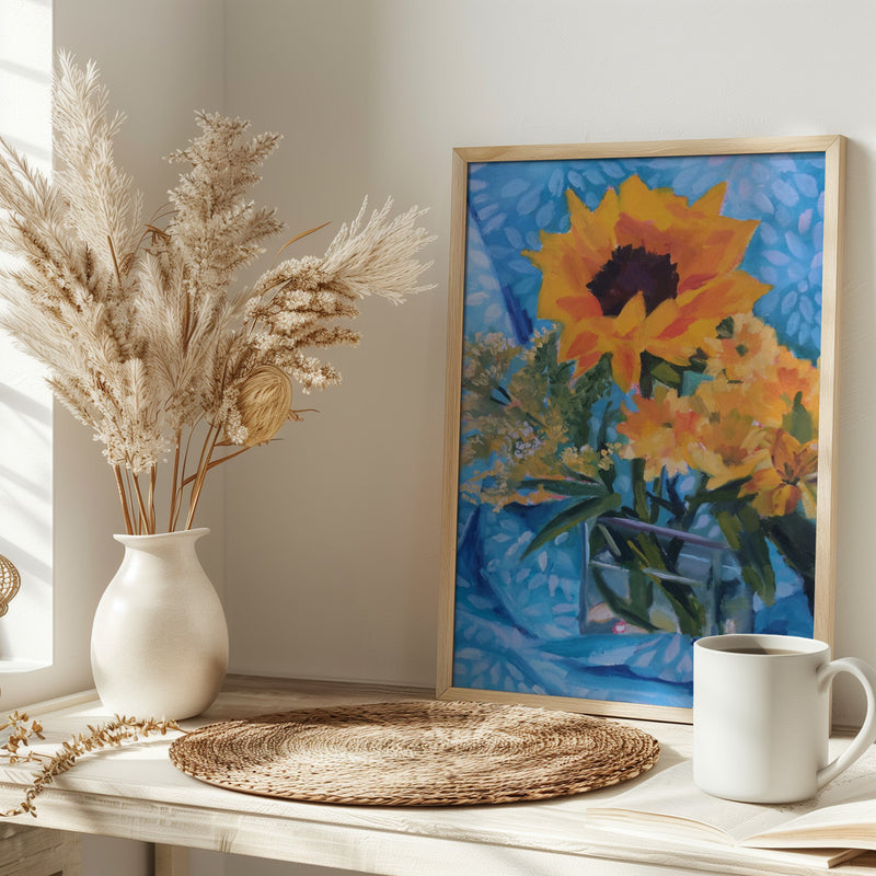 Summer Flowers - Stretched Canvas, Poster or Fine Art Print I Heart Wall Art