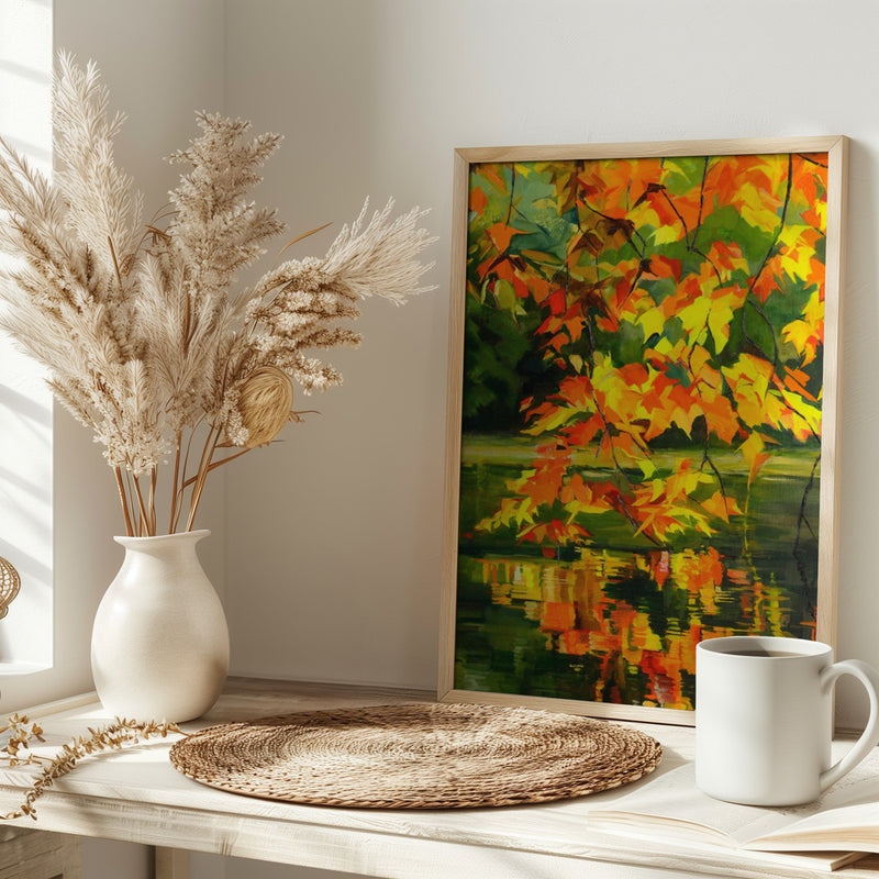 Autumn Reflections - Stretched Canvas, Poster or Fine Art Print I Heart Wall Art