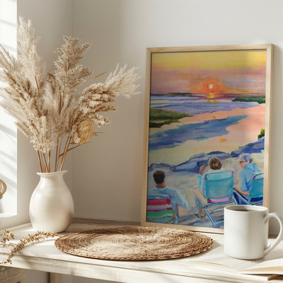 Beach People - Stretched Canvas, Poster or Fine Art Print I Heart Wall Art