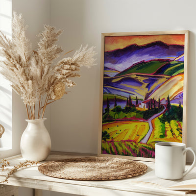 Tuscan Vineyard - Stretched Canvas, Poster or Fine Art Print I Heart Wall Art