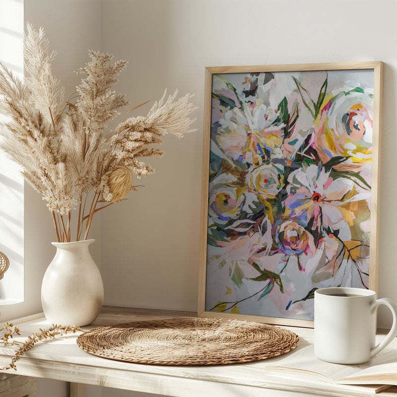 Bedroom Flowers - Stretched Canvas, Poster or Fine Art Print I Heart Wall Art
