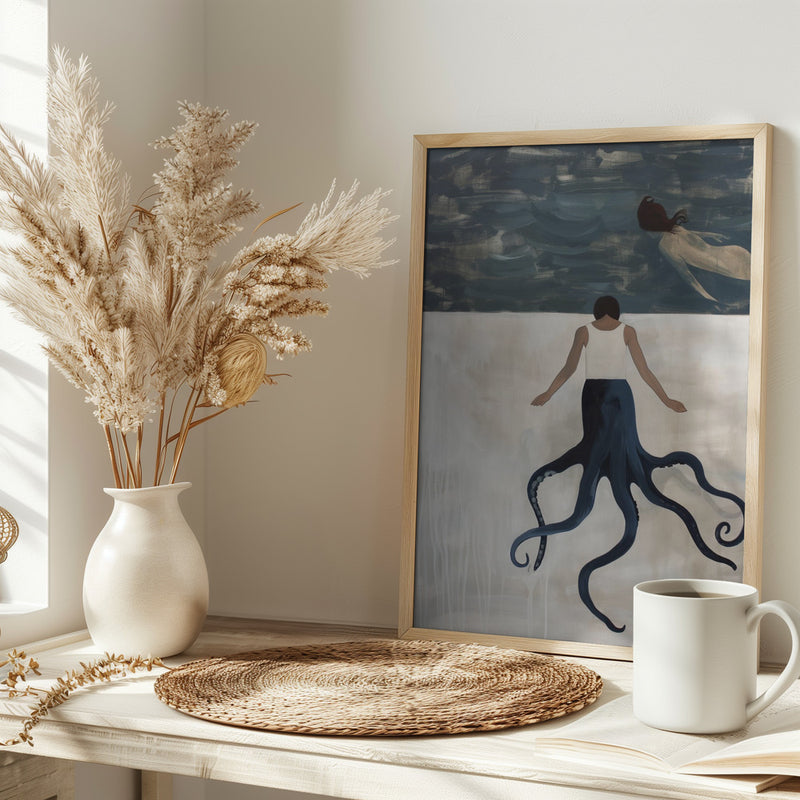 Octopus Maid - Stretched Canvas, Poster or Fine Art Print I Heart Wall Art