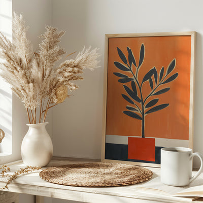 Orange Plant - Stretched Canvas, Poster or Fine Art Print I Heart Wall Art