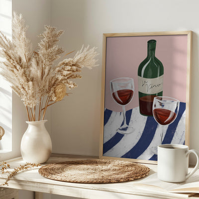 Wine time - Stretched Canvas, Poster or Fine Art Print I Heart Wall Art