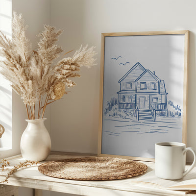 Nantucket Beachhouse - Stretched Canvas, Poster or Fine Art Print I Heart Wall Art