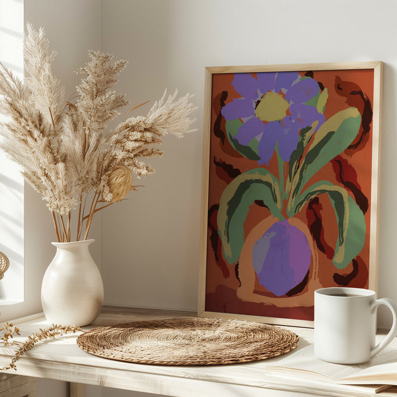 Violet Flower - Stretched Canvas, Poster or Fine Art Print I Heart Wall Art