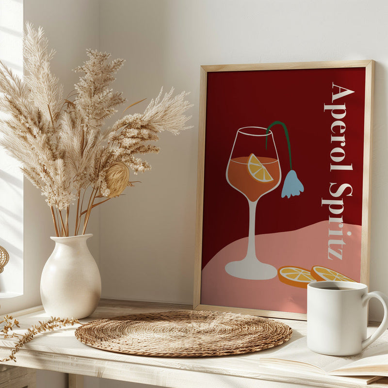 Aperol Spritz - Stretched Canvas, Poster or Fine Art Print I Heart Wall Art