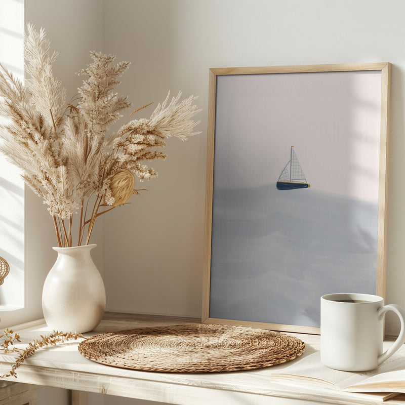 Sailing Boat - Stretched Canvas, Poster or Fine Art Print I Heart Wall Art