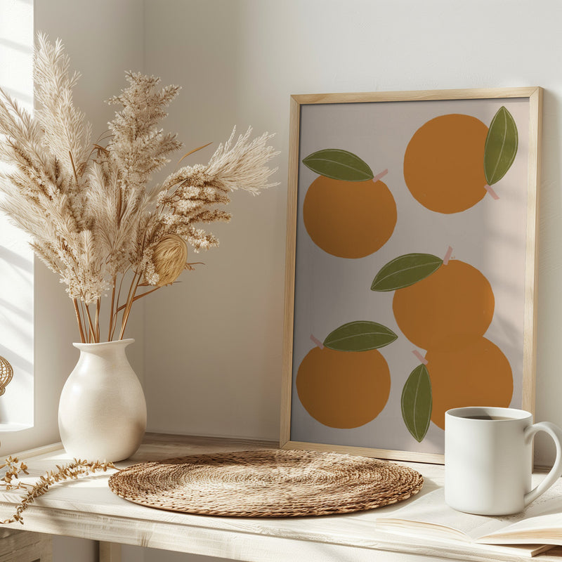 Oranges - Stretched Canvas, Poster or Fine Art Print I Heart Wall Art