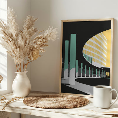 Miami Fontainbleu Entrance - Stretched Canvas, Poster or Fine Art Print I Heart Wall Art