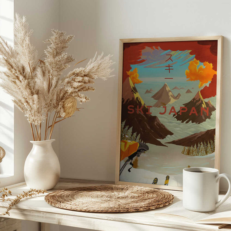 Ski Japan - Stretched Canvas, Poster or Fine Art Print