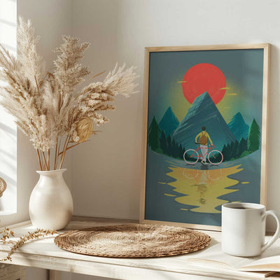 Mountain Range Riding - Stretched Canvas, Poster or Fine Art Print