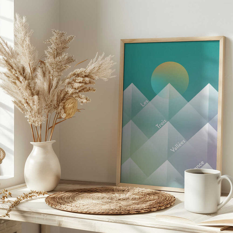 The Three Valleys Ski - Stretched Canvas, Poster or Fine Art Print