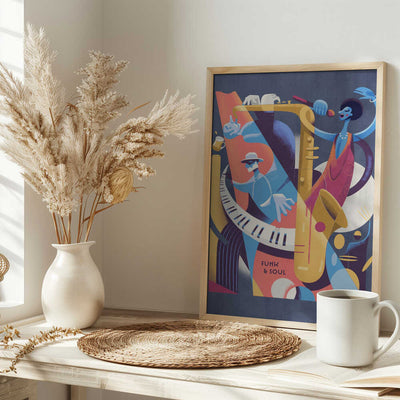 Funk &amp; Soul Geometric - Stretched Canvas, Poster or Fine Art Print