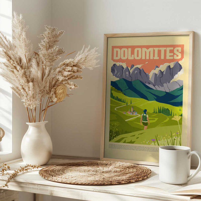 The Dolomites - Stretched Canvas, Poster or Fine Art Print