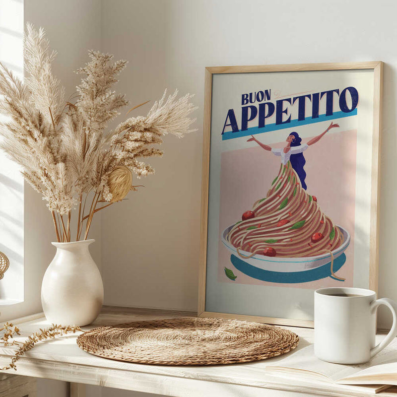 Buon Appettito - Stretched Canvas, Poster or Fine Art Print