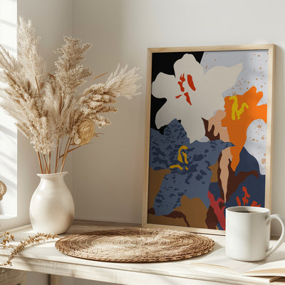 Abstract Lilies Close Up - Stretched Canvas, Poster or Fine Art Print I Heart Wall Art