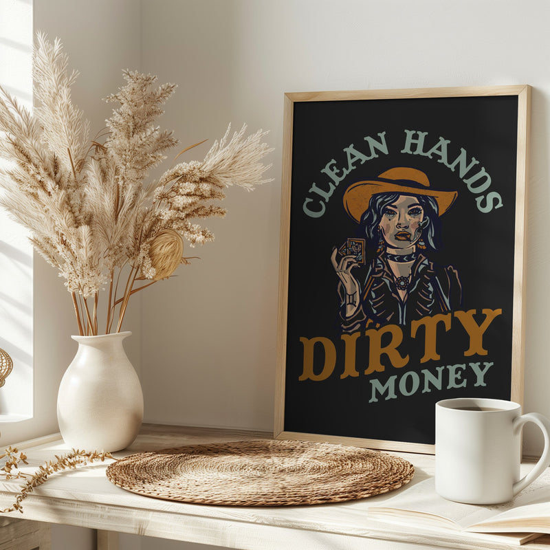 Dirty Money.png - Stretched Canvas, Poster or Fine Art Print I Heart Wall Art