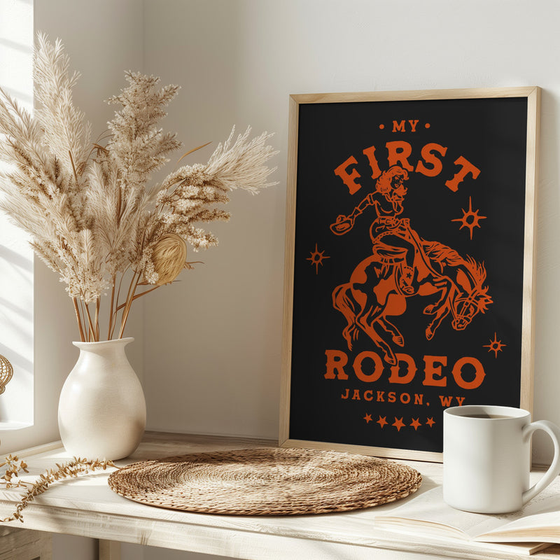 First Rodeo.png - Stretched Canvas, Poster or Fine Art Print I Heart Wall Art