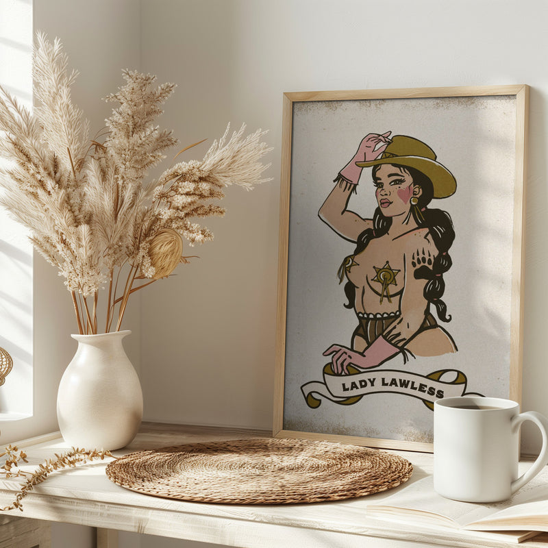 Lady Lawless - Stretched Canvas, Poster or Fine Art Print I Heart Wall Art