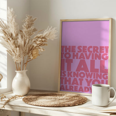 the secret - Stretched Canvas, Poster or Fine Art Print I Heart Wall Art