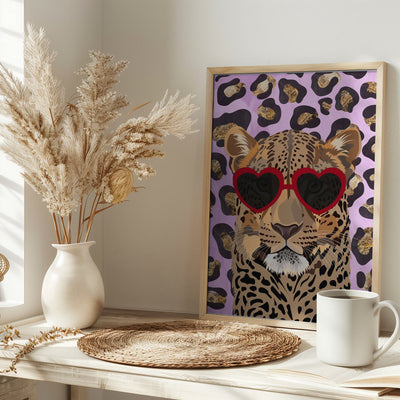 Leopard Print Leopard Pink - Stretched Canvas, Poster or Fine Art Print I Heart Wall Art