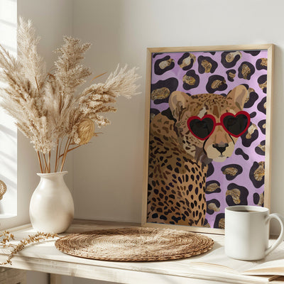 Leopard Print Pink - Stretched Canvas, Poster or Fine Art Print I Heart Wall Art