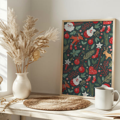 Merry Christmas Whimsy - Stretched Canvas, Poster or Fine Art Print I Heart Wall Art