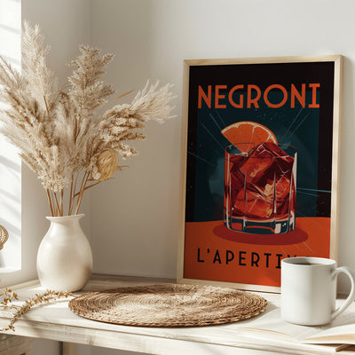 Negroni L&#039; Apertivo - Stretched Canvas, Poster or Fine Art Print I Heart Wall Art