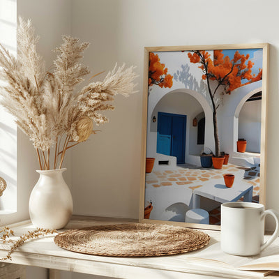 Terracotta Dreams In Greece - Stretched Canvas, Poster or Fine Art Print I Heart Wall Art