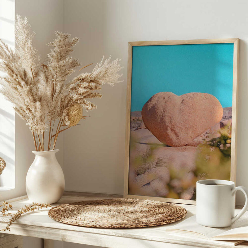 Heart Rock in Joshua Tree National Park, California - Stretched Canvas, Poster or Fine Art Print I Heart Wall Art