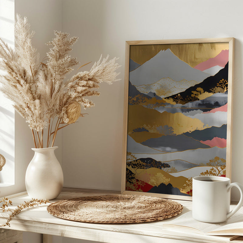 Japanese Landscape - Stretched Canvas, Poster or Fine Art Print I Heart Wall Art