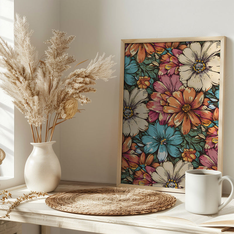 Flower Power - Stretched Canvas, Poster or Fine Art Print I Heart Wall Art