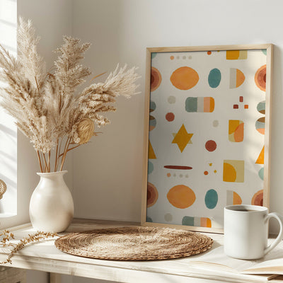 Pastel Minimalist Watercolor Shapes - Stretched Canvas, Poster or Fine Art Print I Heart Wall Art