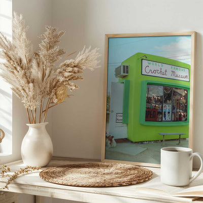 World Famous Crochet Museum - Stretched Canvas, Poster or Fine Art Print I Heart Wall Art