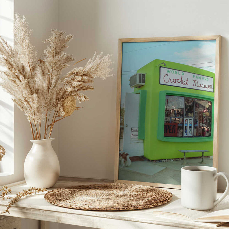 World Famous Crochet Museum - Stretched Canvas, Poster or Fine Art Print I Heart Wall Art