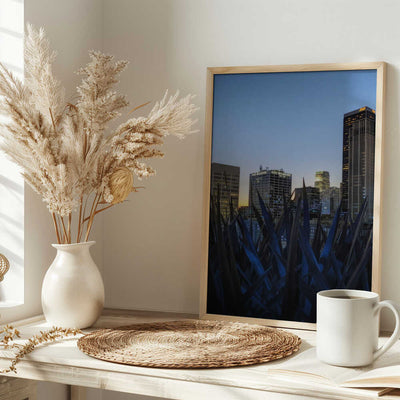 Stunning Los Angeles Skyline at Dusk - Stretched Canvas, Poster or Fine Art Print I Heart Wall Art