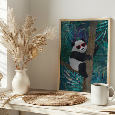 Jungle Panda - Stretched Canvas, Poster or Fine Art Print I Heart Wall Art