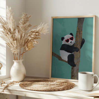 Cute panda - Stretched Canvas, Poster or Fine Art Print I Heart Wall Art