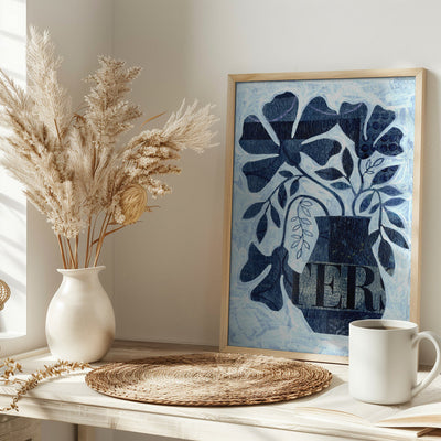 Indigo Blue Still Life - Stretched Canvas, Poster or Fine Art Print I Heart Wall Art