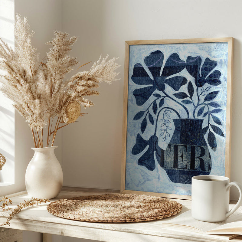 Indigo Blue Still Life - Stretched Canvas, Poster or Fine Art Print I Heart Wall Art