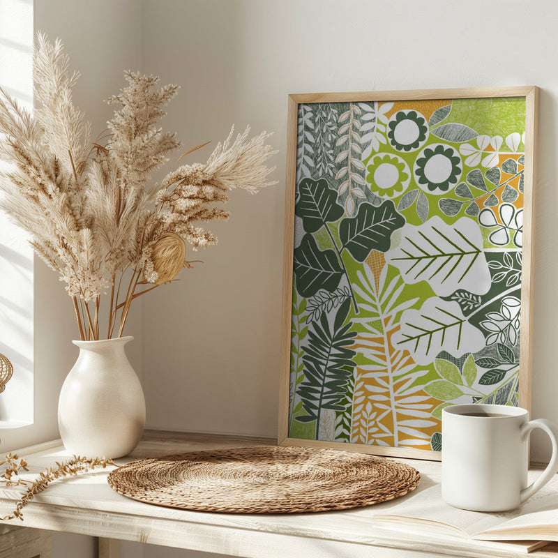 Modern Botanical Sage &amp; Citrus - Stretched Canvas, Poster or Fine Art Print I Heart Wall Art