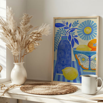 Butterfly Fruit Bowl - Stretched Canvas, Poster or Fine Art Print I Heart Wall Art