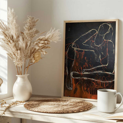 “Woman In Red” - Stretched Canvas, Poster or Fine Art Print