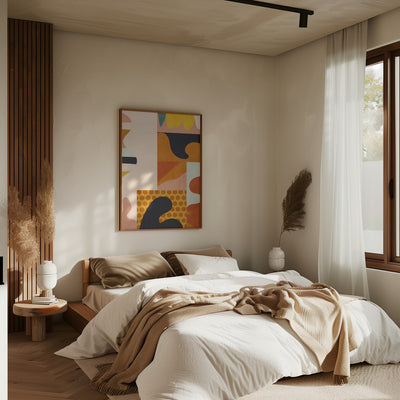 Playing Around Shapes 5 - Stretched Canvas, Poster or Fine Art Print I Heart Wall Art