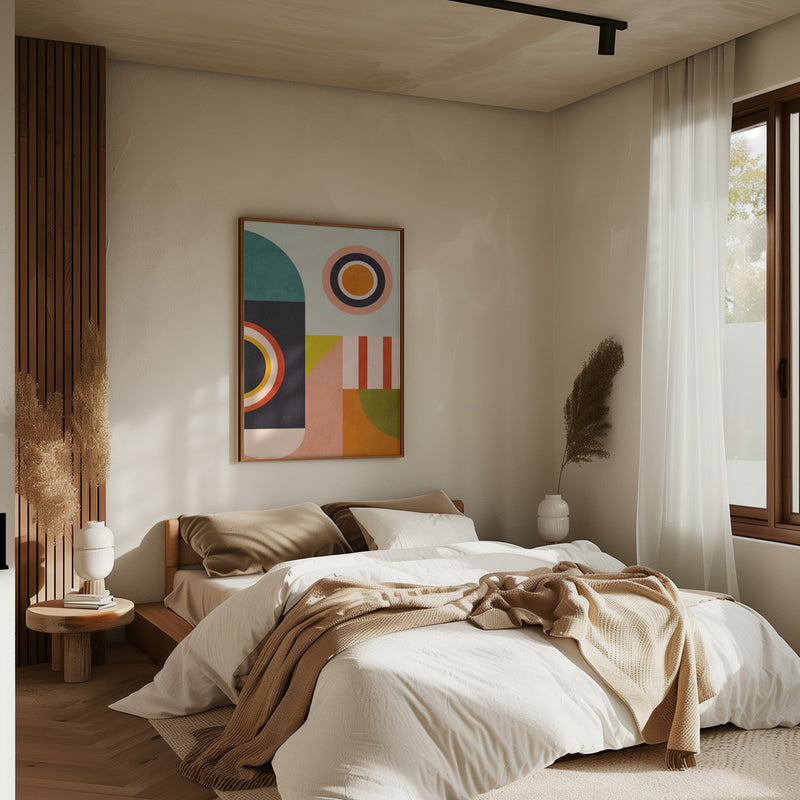 Playing Around Shapes 2 - Stretched Canvas, Poster or Fine Art Print I Heart Wall Art