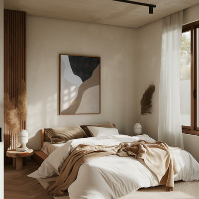 Abstract Beige and Brown Art - Stretched Canvas, Poster or Fine Art Print I Heart Wall Art