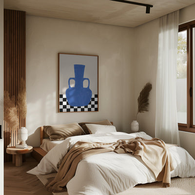 Azure Vase Chess Board - Stretched Canvas, Poster or Fine Art Print I Heart Wall Art