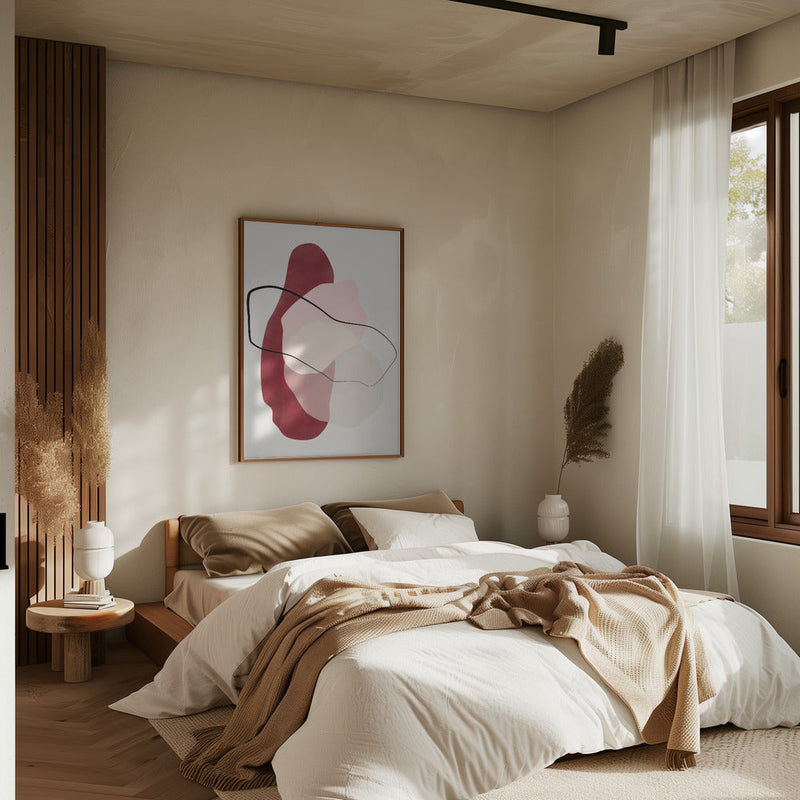 Crimson Flow - Stretched Canvas, Poster or Fine Art Print I Heart Wall Art