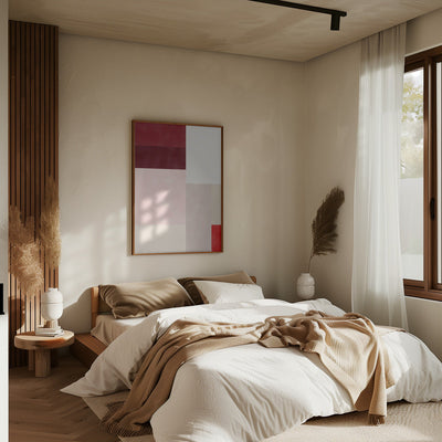 Crimson Hues Harmony - Stretched Canvas, Poster or Fine Art Print I Heart Wall Art